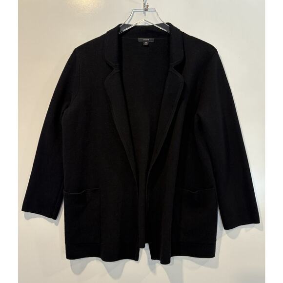 J Crew Sophie Wool Blend Open Front Sweater Blazer Pockets Women’s Size XS - Picture 2 of 5
